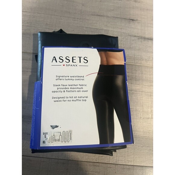 Assets By Spanx Women's Black Ponte Knit Shaping Classic Legging  Small - Picture 2 of 3